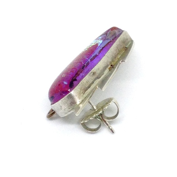 Earring Artisan Glass Statement - Picture 4 of 4